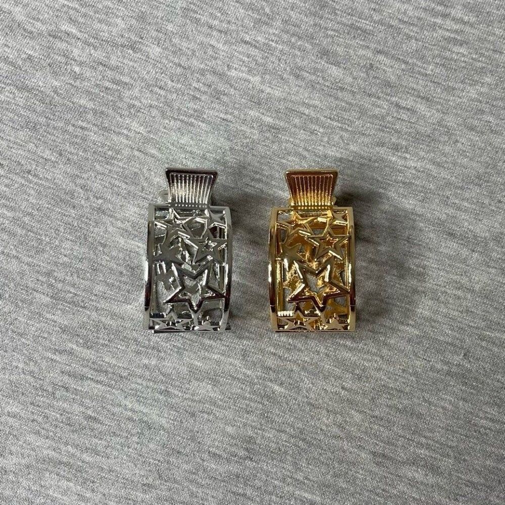 Fashion Nova Gold & Silver Stars Metal Hair Clips 2 PCS. Set